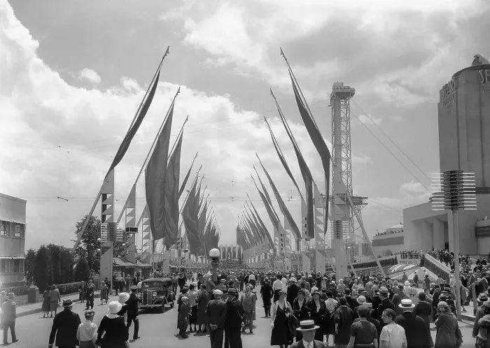 Framed Print : World Fair Main Entrance Avenue of Flags Framed Print : World Fair Main Entrance Avenue of Flags