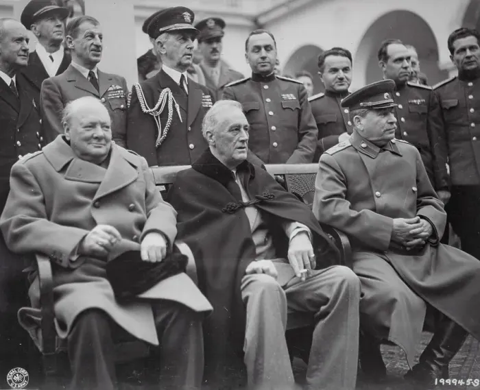 Framed Print : World Leaders Gathered at Yalta Conference