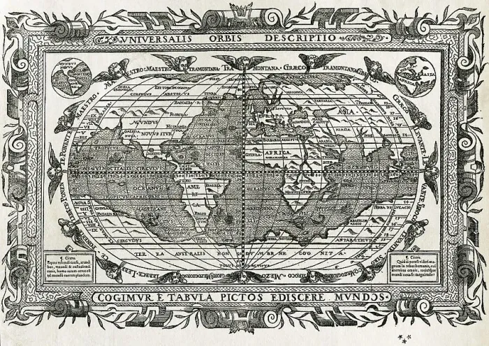 Framed Print : World Map From 1590 Framed Print : World Map From 1590