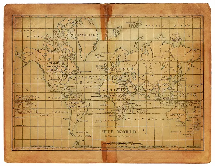 Framed Print : World map 1898 Framed Print : World map 1898