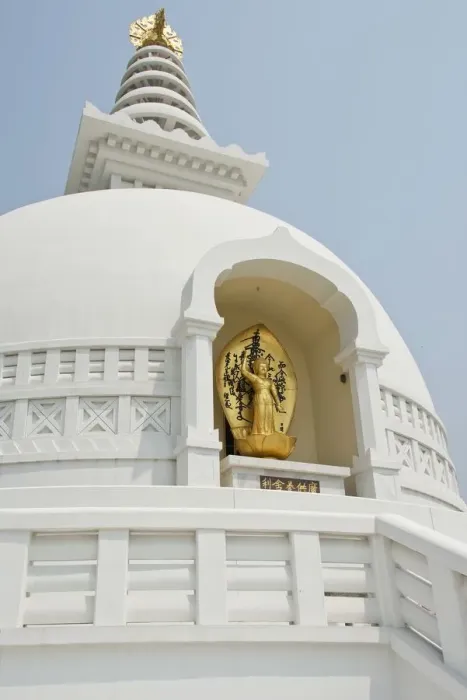 Framed Print : World Peace Pagoda in Lumbini, Shanti stupa, Japan Monastery, Nepal Framed Print : World Peace Pagoda in Lumbini, Shanti stupa, Japan Monastery, Nepal