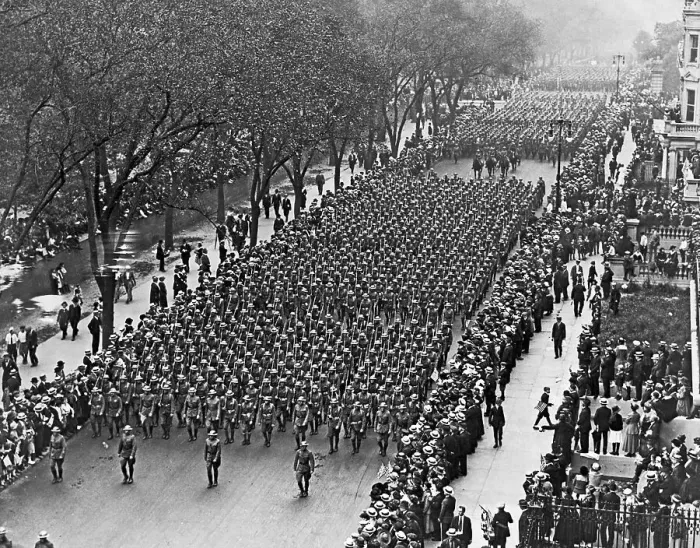 Framed Print : World War I Parade up Fifth Avenue Framed Print : World War I Parade up Fifth Avenue
