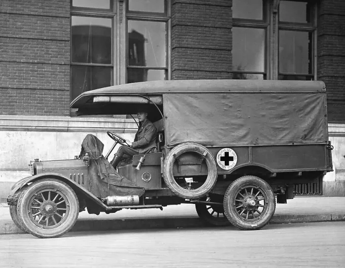 Framed Print : World War I Red Cross Ambulance Framed Print : World War I Red Cross Ambulance
