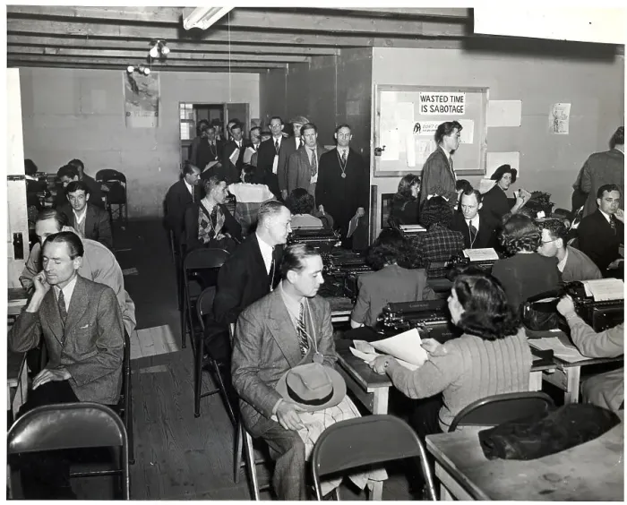 Framed Print : World War II Induction Center