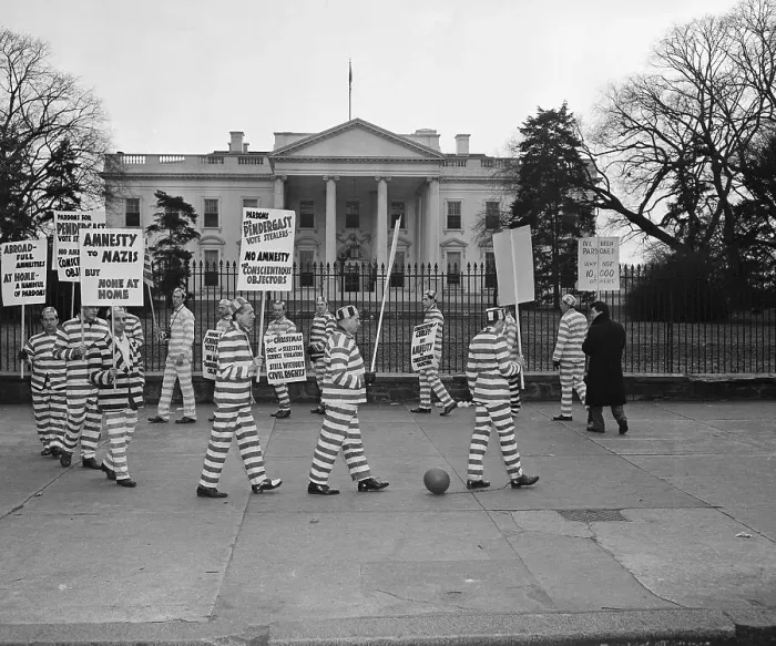 Framed Print : World War II Objectors Picketing White House Framed Print : World War II Objectors Picketing White House