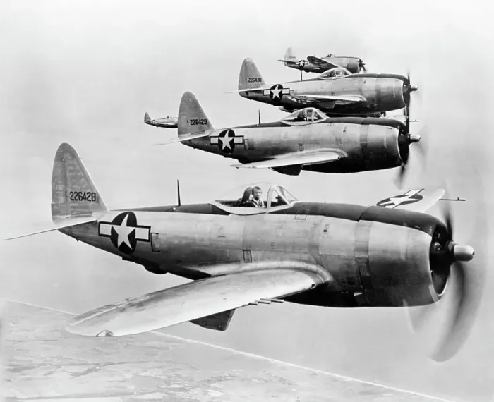 Framed Print : World War II USAAF Republic P-47 Thunderbolts in Formation Framed Print : World War II USAAF Republic P-47 Thunderbolts in Formation