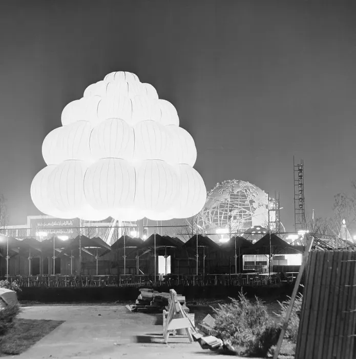 Framed Print : World's Fair Buildings at Night