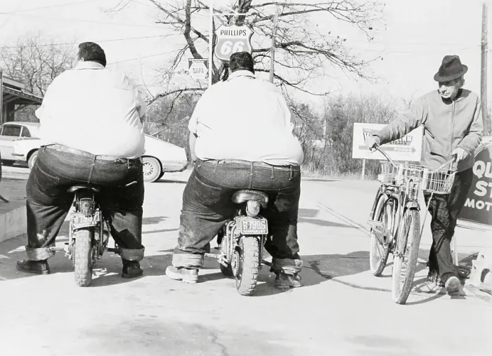 Framed Print : Worlds Largest Twins On Motorbikes Framed Print : Worlds Largest Twins On Motorbikes
