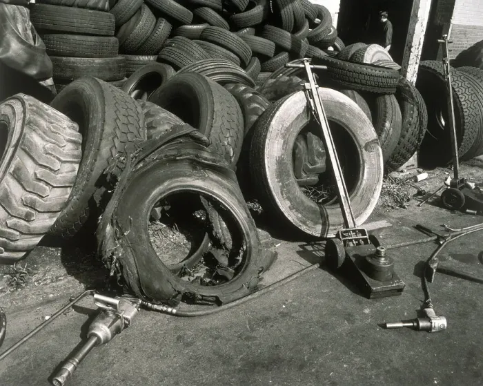 Framed Print : Worn tires and tools Framed Print : Worn tires and tools