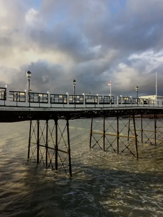 Framed Print : Worthing Pier Sun Ray Framed Print : Worthing Pier Sun Ray