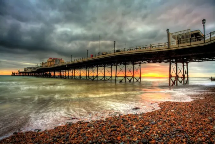 Framed Print : Worthing Pier Sunset
