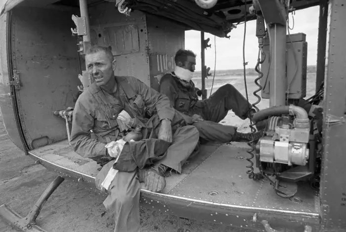 Framed Print : Wounded Americans on Helicopter Framed Print : Wounded Americans on Helicopter