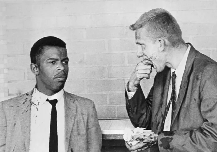 Framed Print : Wounded Freedom Riders in Alabama Framed Print : Wounded Freedom Riders in Alabama