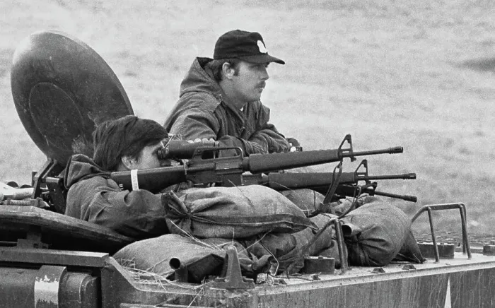 Framed Print : Wounded Knee Occupation, 1973 Framed Print : Wounded Knee Occupation, 1973