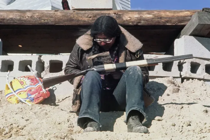 Framed Print : Wounded Knee Occupation, 1973 Framed Print : Wounded Knee Occupation, 1973