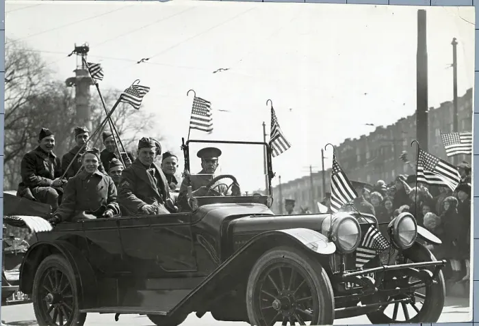 Framed Print : Wounded Men Of 27Th Division In Parade Framed Print : Wounded Men Of 27Th Division In Parade