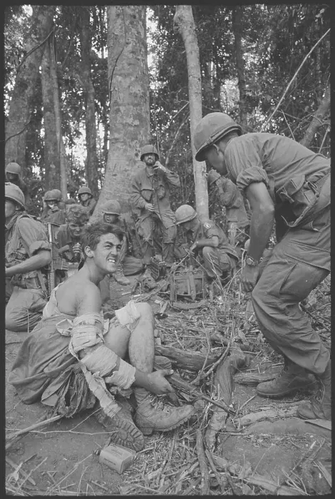 Framed Print : Wounded Soldier Awaiting Evacuation Framed Print : Wounded Soldier Awaiting Evacuation