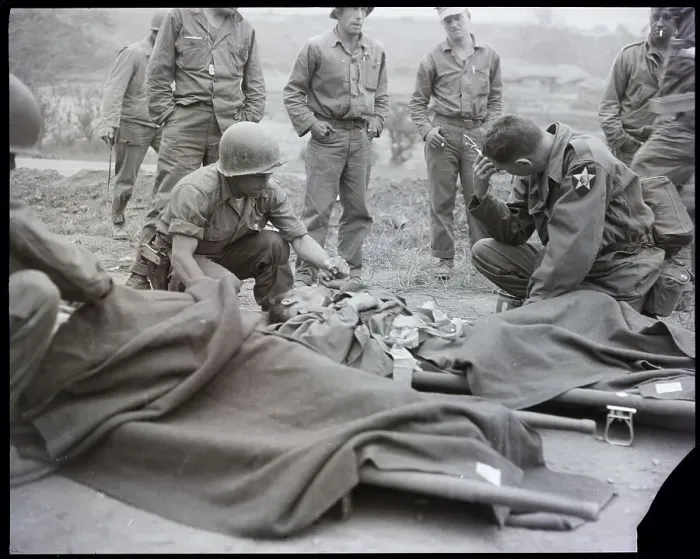 Framed Print : Wounded Soldier Receiving Aid Framed Print : Wounded Soldier Receiving Aid