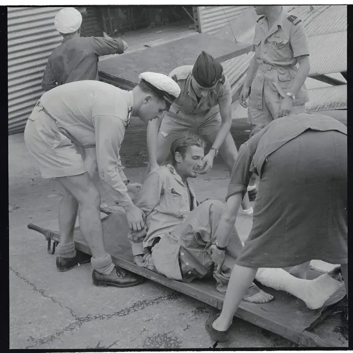Framed Print : Wounded Soldier on Stretcher Framed Print : Wounded Soldier on Stretcher