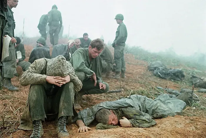 Framed Print : Wounded Soldiers Awaiting Evacuation