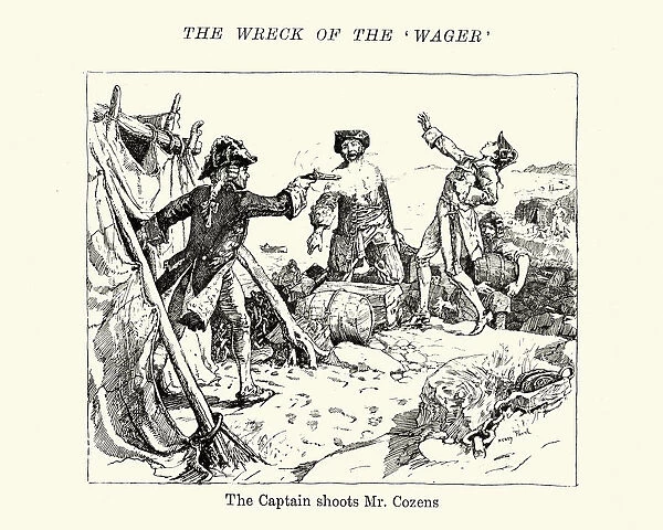 Wreak of HMS Wager - Captain shoots Mr Cozens