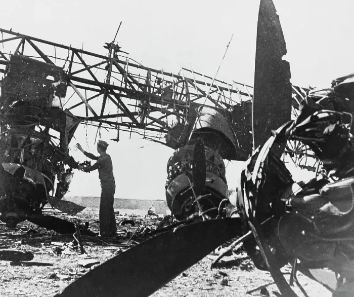 Framed Print : Wreck Of German Plane, 1943 Framed Print : Wreck Of German Plane, 1943