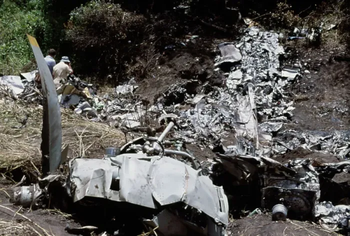 Framed Print : Wreckage Of Civilian Airliner