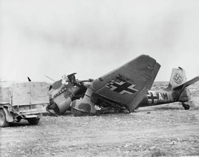 Framed Print : Wrecked Plane, 1942 Framed Print : Wrecked Plane, 1942
