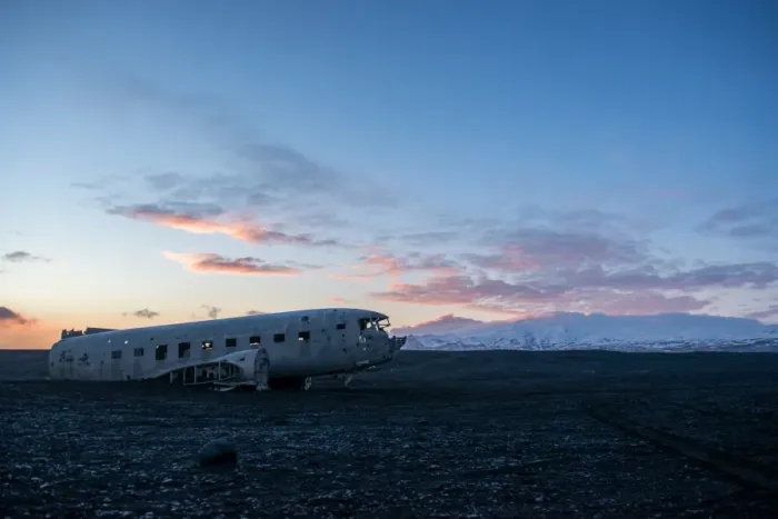 Framed Print : The wrecked plane, Iceland