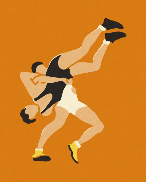 Framed Print : Two Wrestlers Framed Print : Two Wrestlers