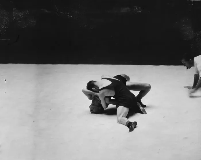 Framed Print : Wrestling Match