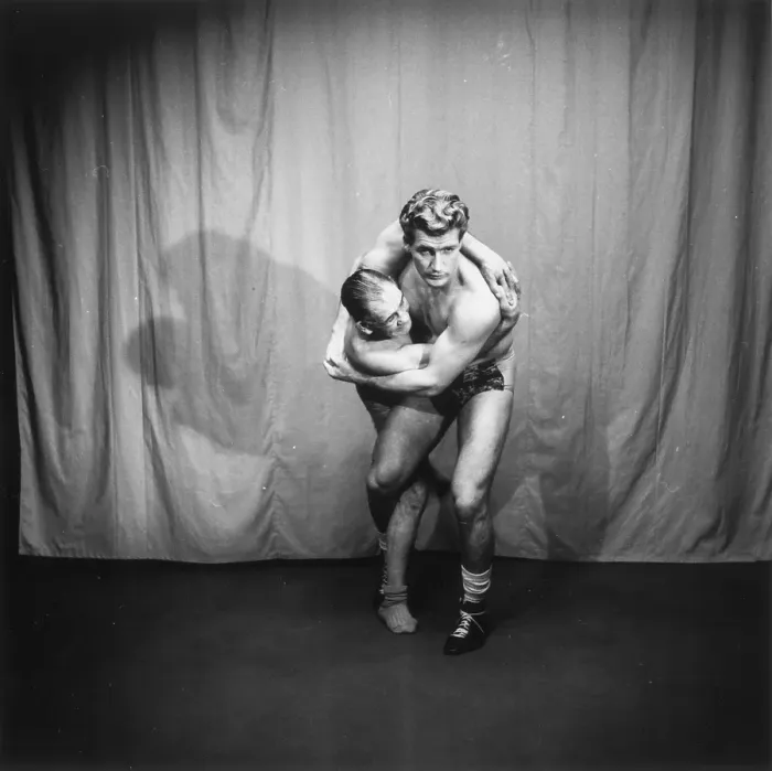 Framed Print : Wrestling Pose Framed Print : Wrestling Pose