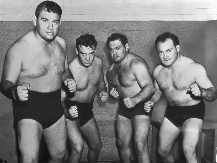 Framed Print : The Wrestling Zaharias Brothers Framed Print : The Wrestling Zaharias Brothers