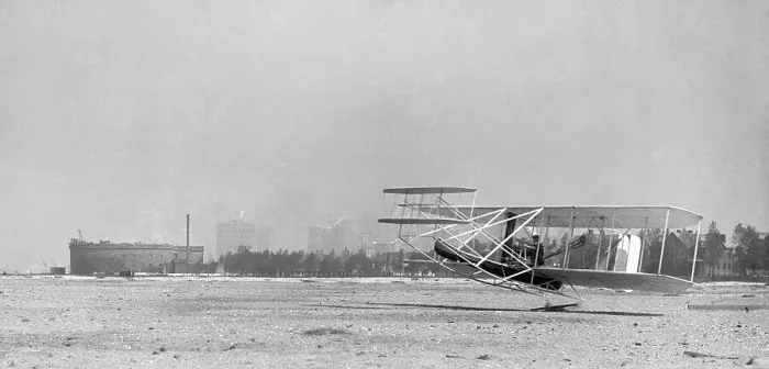 Framed Print : Wright Airplane Taking Off Framed Print : Wright Airplane Taking Off