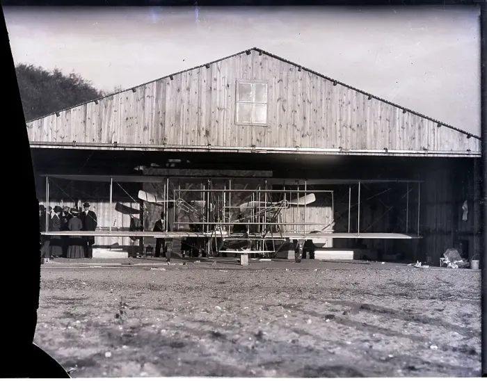 Framed Print : Wright Bros. Airplane Resting On Ground Framed Print : Wright Bros. Airplane Resting On Ground