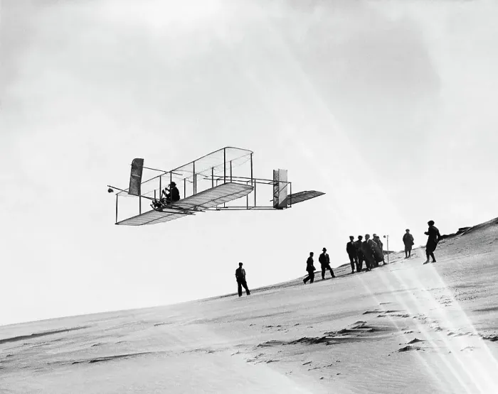 Framed Print : Wright Brothers Flying Glider Framed Print : Wright Brothers Flying Glider