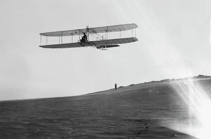 Framed Print : Wright Brothers Glider In Flight Framed Print : Wright Brothers Glider In Flight