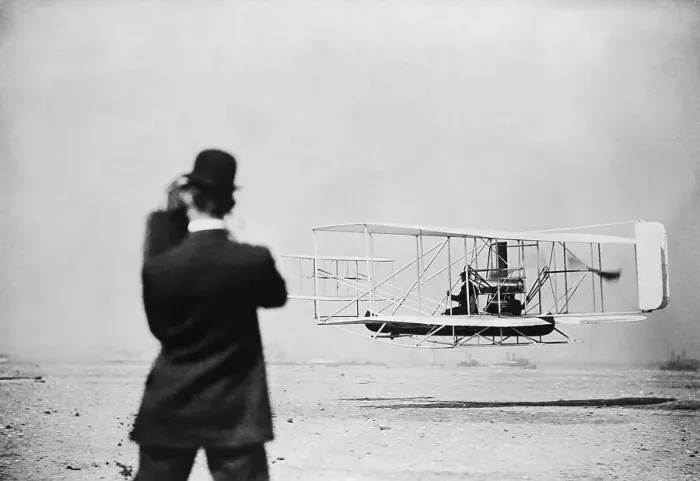 Framed Print : Wright Brothers Test Flight Framed Print : Wright Brothers Test Flight