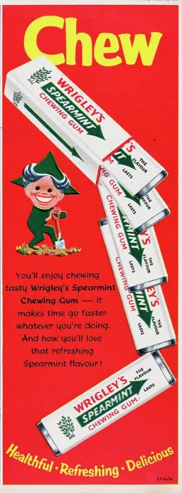 Framed Print : Wrigley's Spearmint Chewing Gum