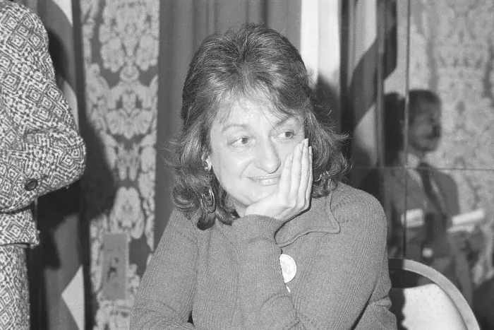 Framed Print : Writer Betty Friedan at NOW Meeting Framed Print : Writer Betty Friedan at NOW Meeting