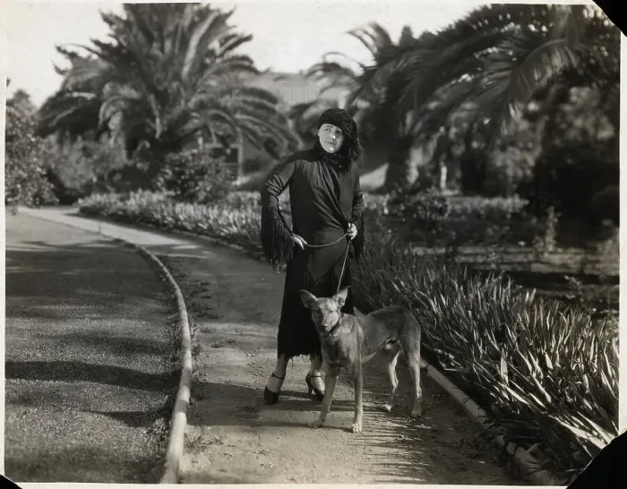 Framed Print : Writer Fannie Hurst Posing W / Dog Framed Print : Writer Fannie Hurst Posing W / Dog