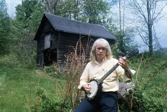 Framed Print : Writer John Gardner Playing the Banjo Framed Print : Writer John Gardner Playing the Banjo