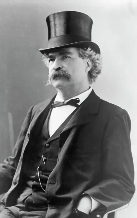 Framed Print : Writer Mark Twain Wearing a Top Hat Framed Print : Writer Mark Twain Wearing a Top Hat