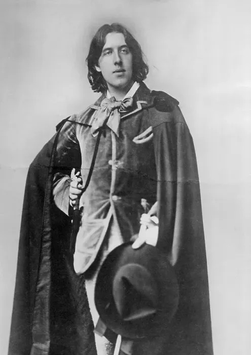 Framed Print : Writer Oscar Wilde Wearing Cape Framed Print : Writer Oscar Wilde Wearing Cape