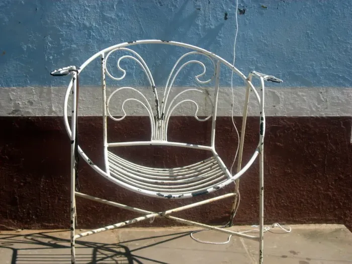Framed Print : Wrought iron chair, Trinidad, Cuba Framed Print : Wrought iron chair, Trinidad, Cuba