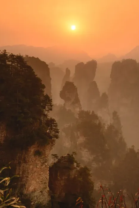 Framed Print : Wulingyuan sunrise cliffs Framed Print : Wulingyuan sunrise cliffs