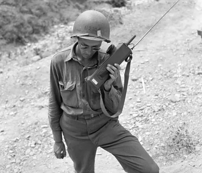 Framed Print : Ww Ii Soldier With Walkie Talkie Framed Print : Ww Ii Soldier With Walkie Talkie