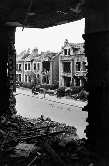 Framed Print : WW2 Bomb Damage Framed Print : WW2 Bomb Damage