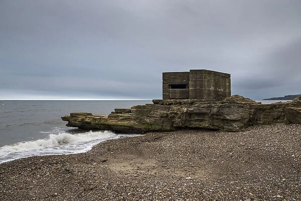 WW2 pillbox at Cornelian bay, Scarborough, North Yorkshire