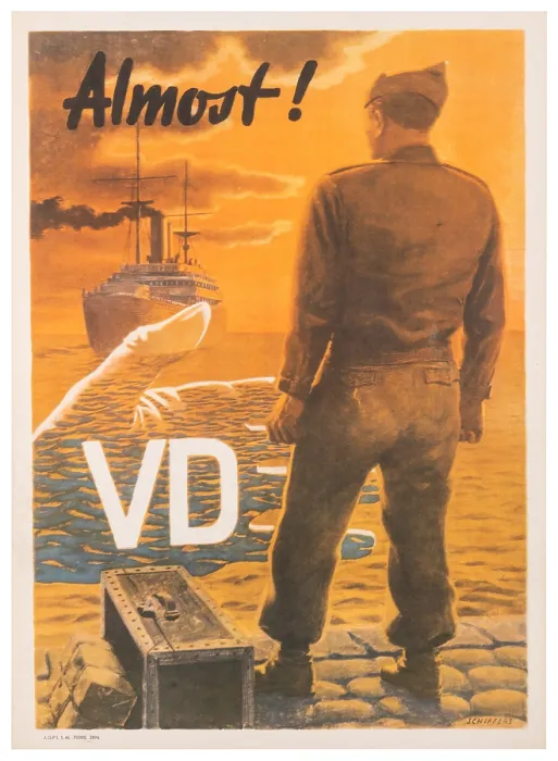 Framed Print : WW2 Venereal Disease Poster Framed Print : WW2 Venereal Disease Poster